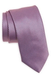 Eton Geometric Silk Tie In Medium Pink