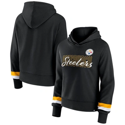 Fanatics Branded  Black Pittsburgh Steelers Over Under Pullover Hoodie