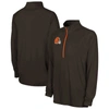 OUTERSTUFF BROWN CLEVELAND BROWNS COMBINE AUTHENTIC RAGLAN QUARTER-ZIP TOP