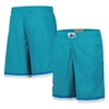 Mitchell & Ness Big Boys  Teal Charlotte Hornets Hardwood Classics Swingman Shorts In Teal