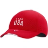 NIKE NIKE RED TEAM USA SIDELINE LEGACY91 PERFORMANCE ADJUSTABLE HAT