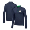 UNDER ARMOUR UNDER ARMOUR NAVY NOTRE DAME FIGHTING IRISH GAMEDAY KNOCKOUT QUARTER-ZIP TOP