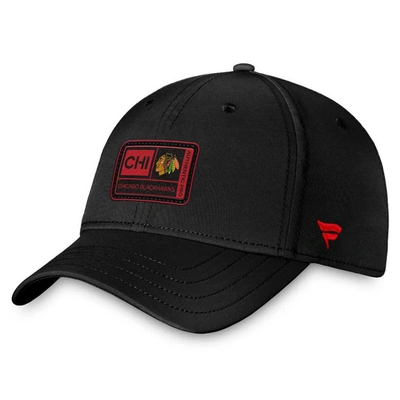 Fanatics Branded  Black Chicago Blackhawks Authentic Pro Training Camp Flex Hat