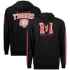 Fisll Black Morehouse Maroon Tigers Oversized Stripes Pullover Hoodie In Black