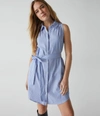 Michael Stars Abby Shirt Dress In Blue Striped