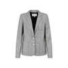 Giambattista Valli Single-breasted Blazer In Wool Blend In Grey
