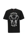 KENZO KENZO PARIS "GRAPHIC TEE ELEPHANT" COTTON T-SHIRT