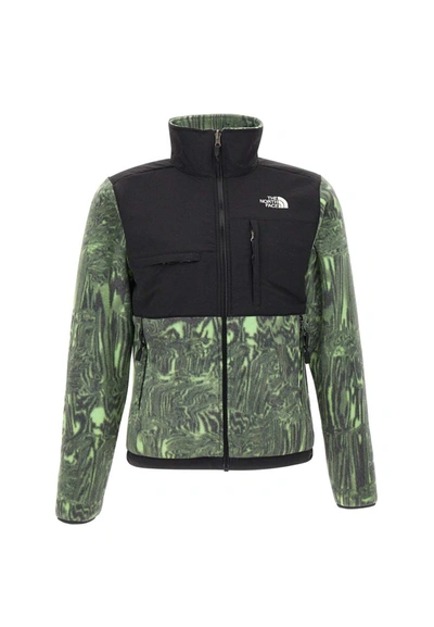 The North Face Denali High Neck Jacket In Green
