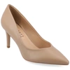 Journee Collection Gabriella Womens Pointed Closed Toe Stiletto Heel Pumps In Brown