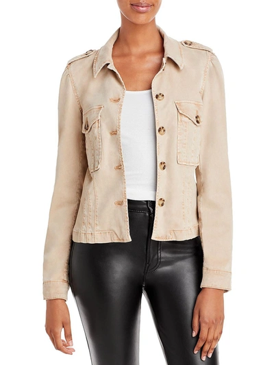 Paige Womens Utility Layering Shirt Jacket In Beige