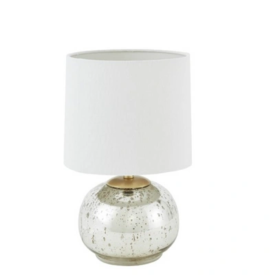 Home Outfitters Silver Table Lamp, Great For Bedroom, Living Room, Casual