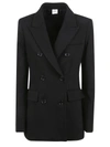 Aspesi Rear Slit Double-breasted Dinner Jacket In Black