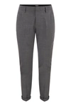 Dondup Gaubert Wool Blend Trousers In Grey