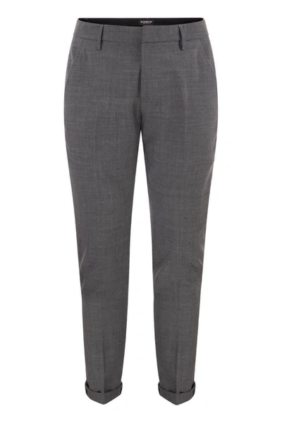 Dondup Gaubert - Wool-blend Trousers In Grey