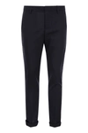 Dondup Gaubert Slim Flannel Trousers In Night Blue