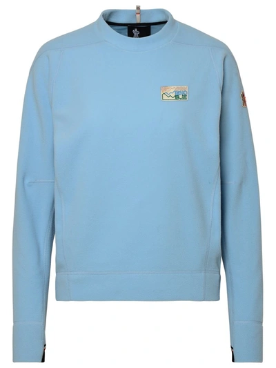 Moncler Grenoble Mountain Logo Crewneck Sweatshirt In Blue