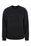 Moncler Rhinestone-embellished Logo Sweatshirt In Black