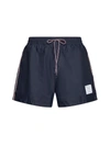 Thom Browne Drawcord Waistband Rugby Shorts In Blue