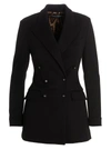 Dolce & Gabbana Double-breasted Fitted Suit Jacket In Black