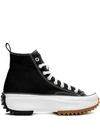 Converse Run Star Hike Hi Sneakers Black/white/gum In Black