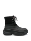 Kenzo X Hunter Men's Fleece-lined Lace-up Snow Boots With Removable Gaiter In Black