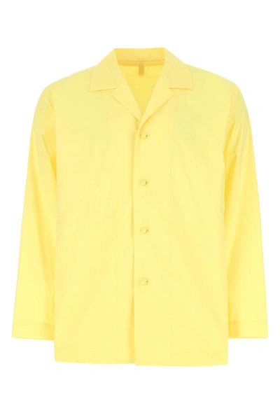 Issey Miyake Homme Plissé  Buttoned Long In Yellow