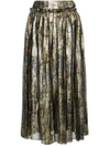 MAISON MARGIELA metallic pleated skirt,S51MA0280S4805712181002