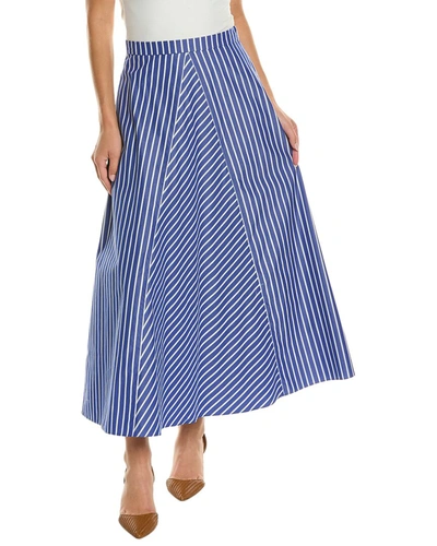 Rebecca Taylor Marseille Stripe Skirt In Blue