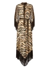 Roberto Cavalli Leopard-print Fringe Dress In Multicolour