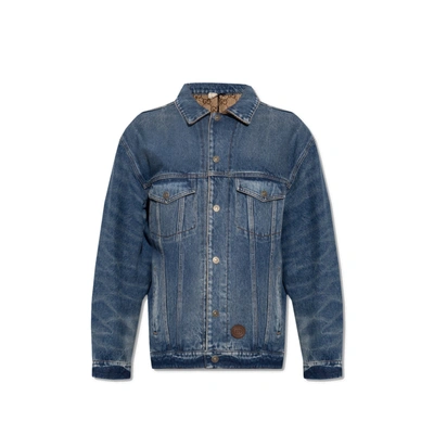 Gucci Reversible Denim Jacket In Blue