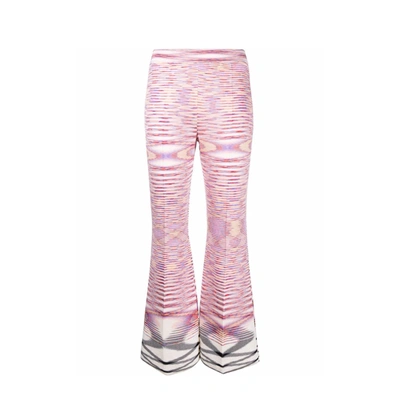 Missoni Knitted Flared Pants In Pink