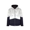 Moncler Quinic Navy And Silver Shell Jacket