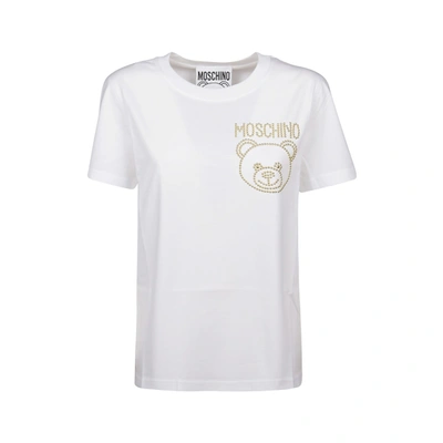Moschino Couture Cotton Logo T-shirt In White