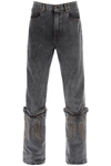 Y/PROJECT Y PROJECT EVERGREEN MINI COWBOY CUFF JEANS
