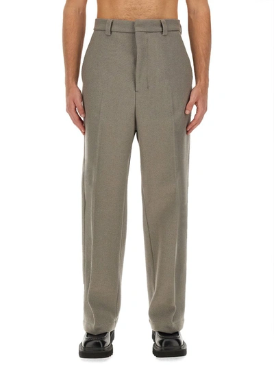 Ami Alexandre Mattiussi Paris Straight-leg Pleat-detailed Trousers In Beige