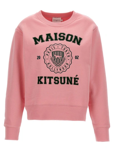 Maison Kitsuné Pink Hotel Olympia Edition Varsity Sweatshirt In Nude & Neutrals