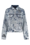 Off-white Light Blue Giacca Denim Sky Meteor In Multicolor