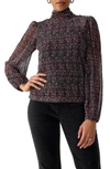 Sanctuary Night Dream Metallic Pleated Top In Midnight B