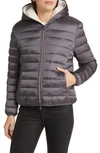 Save The Duck Elvira Water Resistant Hooded Puffer Jacket In Purple Smoke