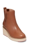 Cole Haan Women's Zerogrand City Wedge Side-zip Booties In British Tan