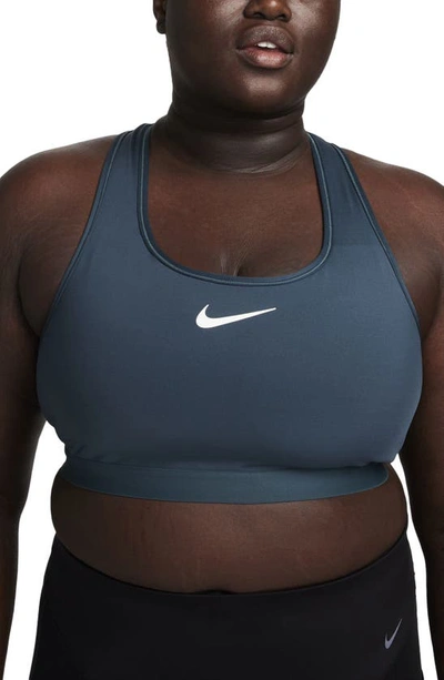 Nike Women's Swoosh High Support Non-padded Adjustable Sports Bra In Green