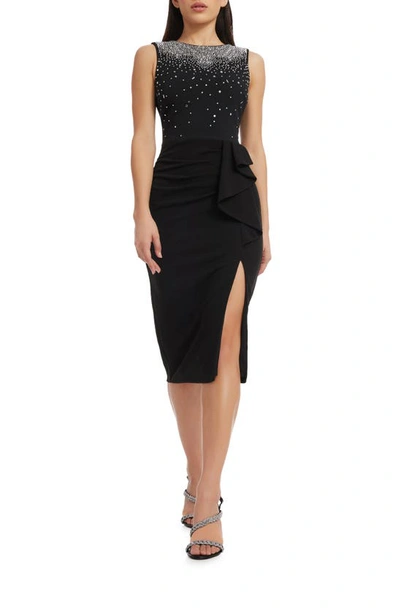 Dress The Population Emily Dress In Black-silver