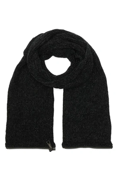 Kurt Geiger London Convertible Chemille Scarf In Black