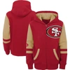 Outerstuff Preschool Scarlet San Francisco 49ers Stadium Color Block Full-zip Hoodie In Scarlet