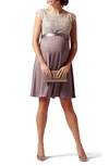 TIFFANY ROSE MIA EMBROIDERED MATERNITY COCKTAIL DRESS
