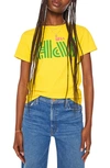 Mother The Lil Goodie Goodie Hai Tee Shirt In Yellow