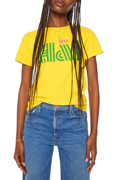 Mother The Lil Goodie Goodie Hai Tee Shirt In Yellow