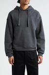 Lemaire Cotton-blend Jersey Hoodie In Black