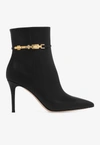 GIANVITO ROSSI CARREY 85 CALF LEATHER ANKLE BOOTS