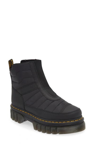 Dr. Martens' Audrick Quilted Platform Chelsea Boots In Schwarz